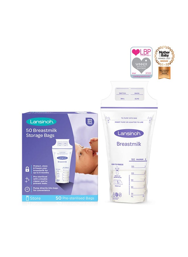 Lansinoh Breastmilk Storage Bags — 50 Count